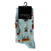جوراب زنانه چتیک طرح باغبانی | جوراب ترک Chetic